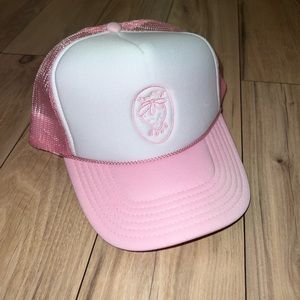 Pink trucker hat